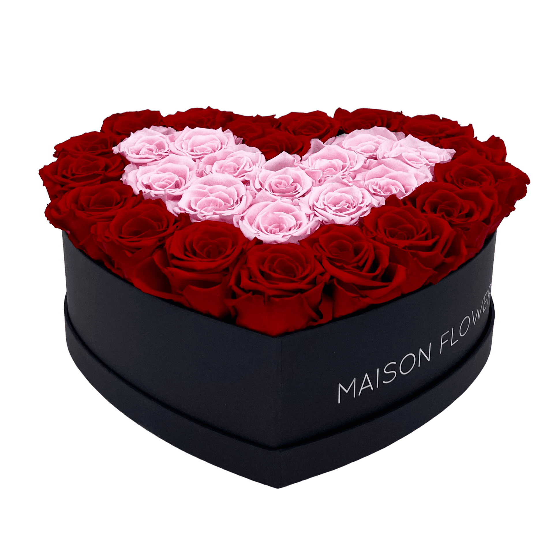 Gestaag Luchtvaart puree Longlife Red Pink Heart Box - Maison Flowers
