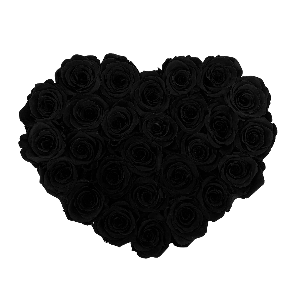longlife rozen black heart box bestellen bij maison flowers