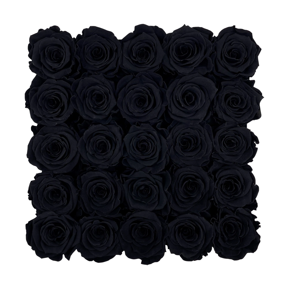 longlife rozen black large square box bestellen bij maison flowers