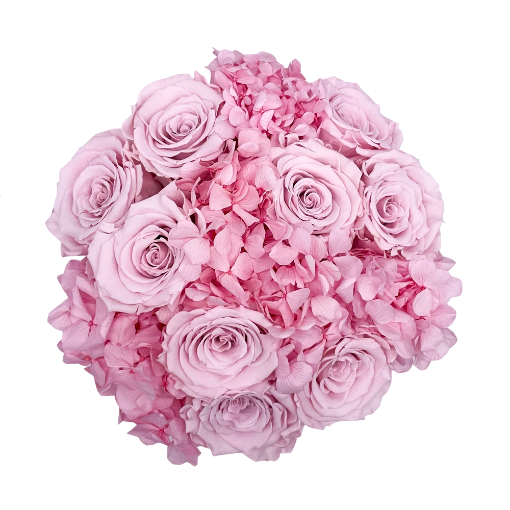 longlife rozen bloom small velvet round box bestellen bij maison flowers
