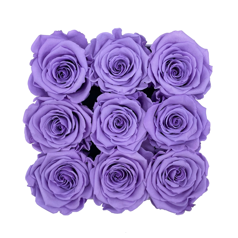 longlife rozen lilac small square box bestellen bij maison flowers
