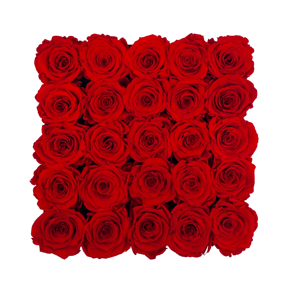 longlife rozen red large square box bestellen bij maison flowers