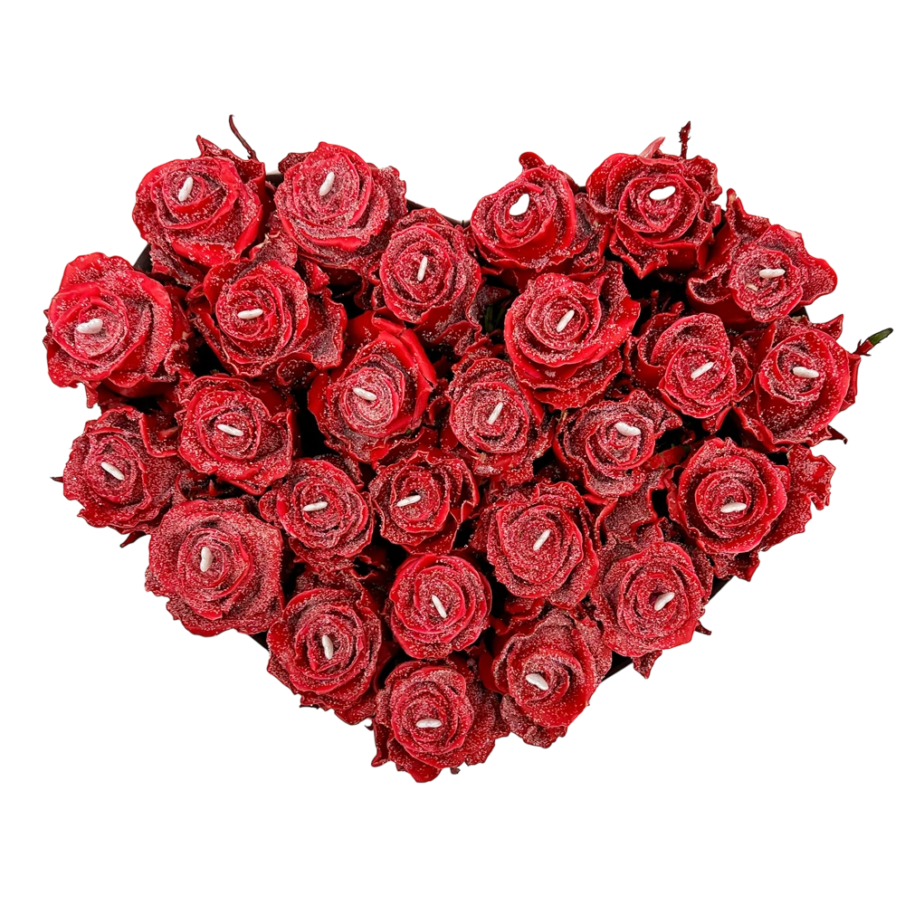 choco red love rozen in heart box bestellen bij maison flowers
