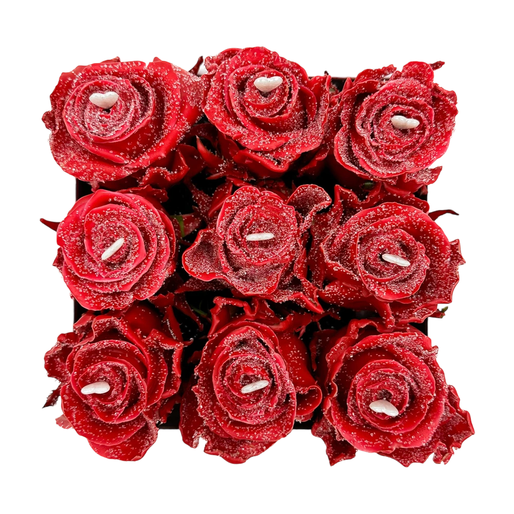 choco red love rozen in small square box bestellen bij maison flowers